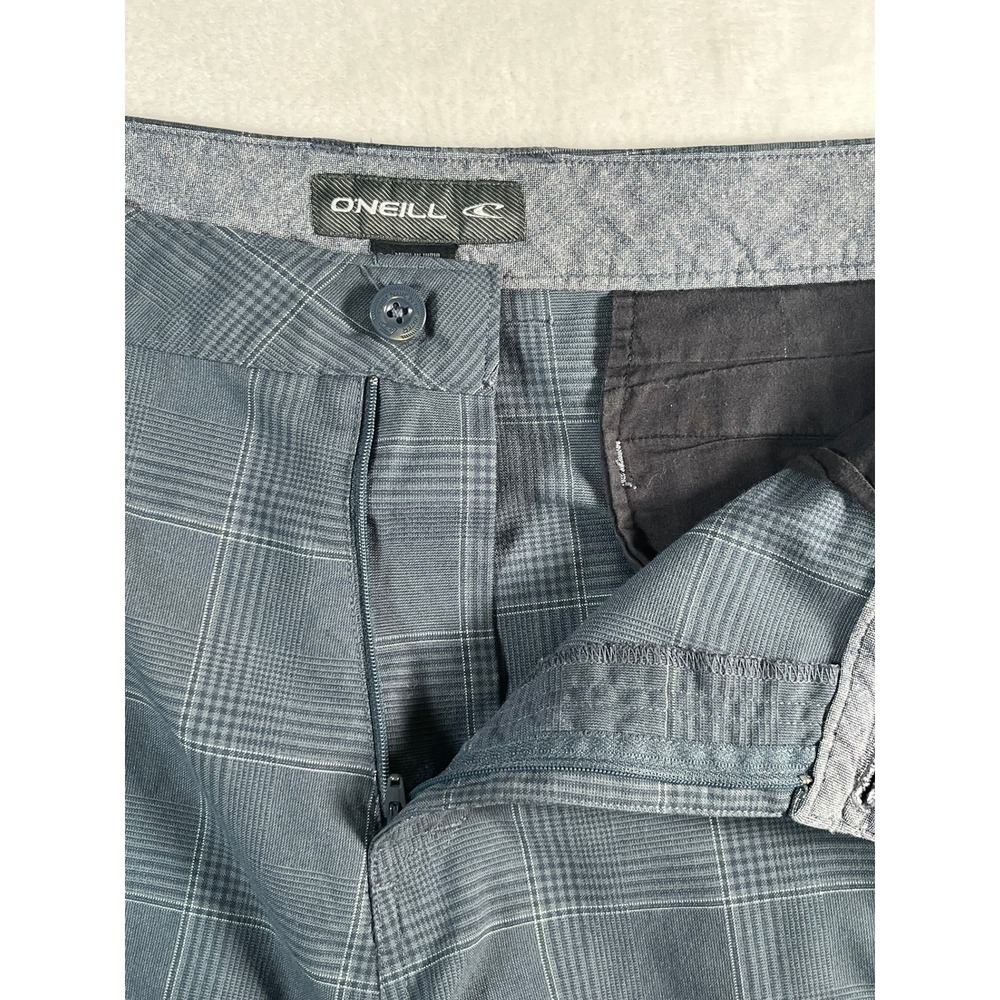 O'Neill Mens 36 Shorts Gray Plaid 9" inseam - Picture 10 of 10